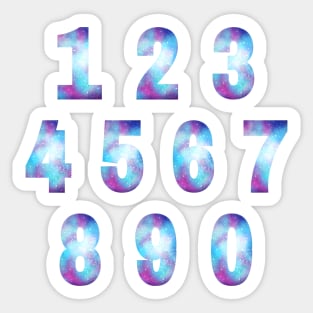 Galaxy Numbers Sticker